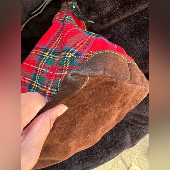 EUC  Retail $350 Dooney & Bourke Red Tartan Shoulder Bag - Picture 9 of 13